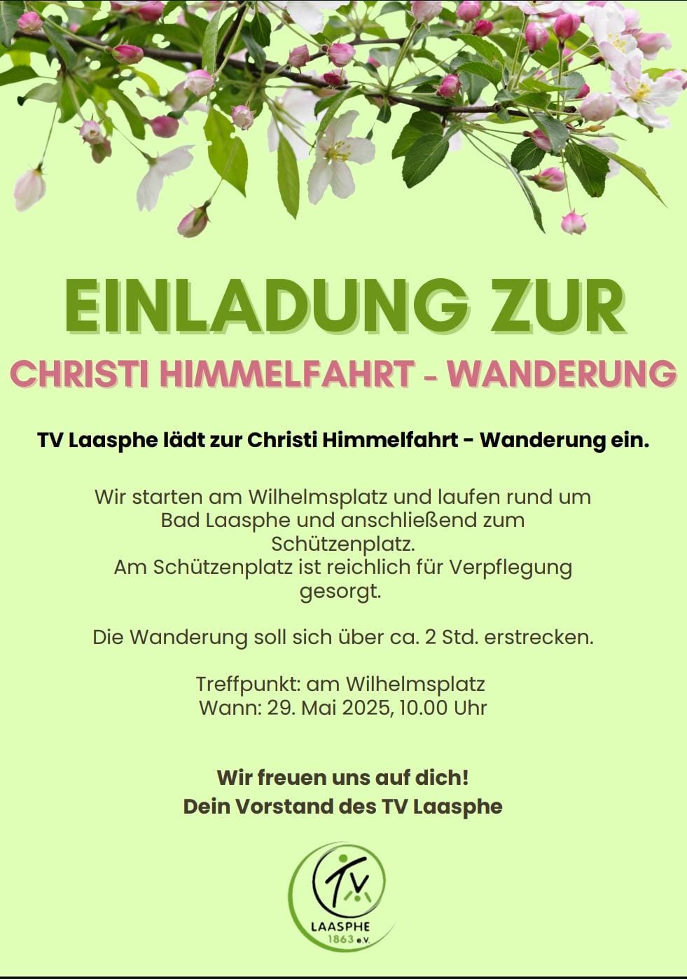 Einladung Christi Himmelfahrt Wanderung 2025
